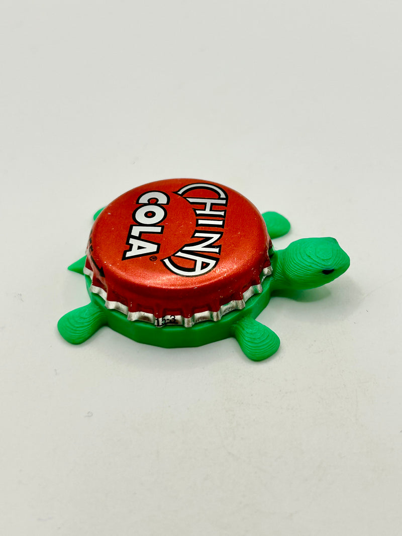 China Cola - Bottle Cap Magnet Turtle Shell Shocked Art