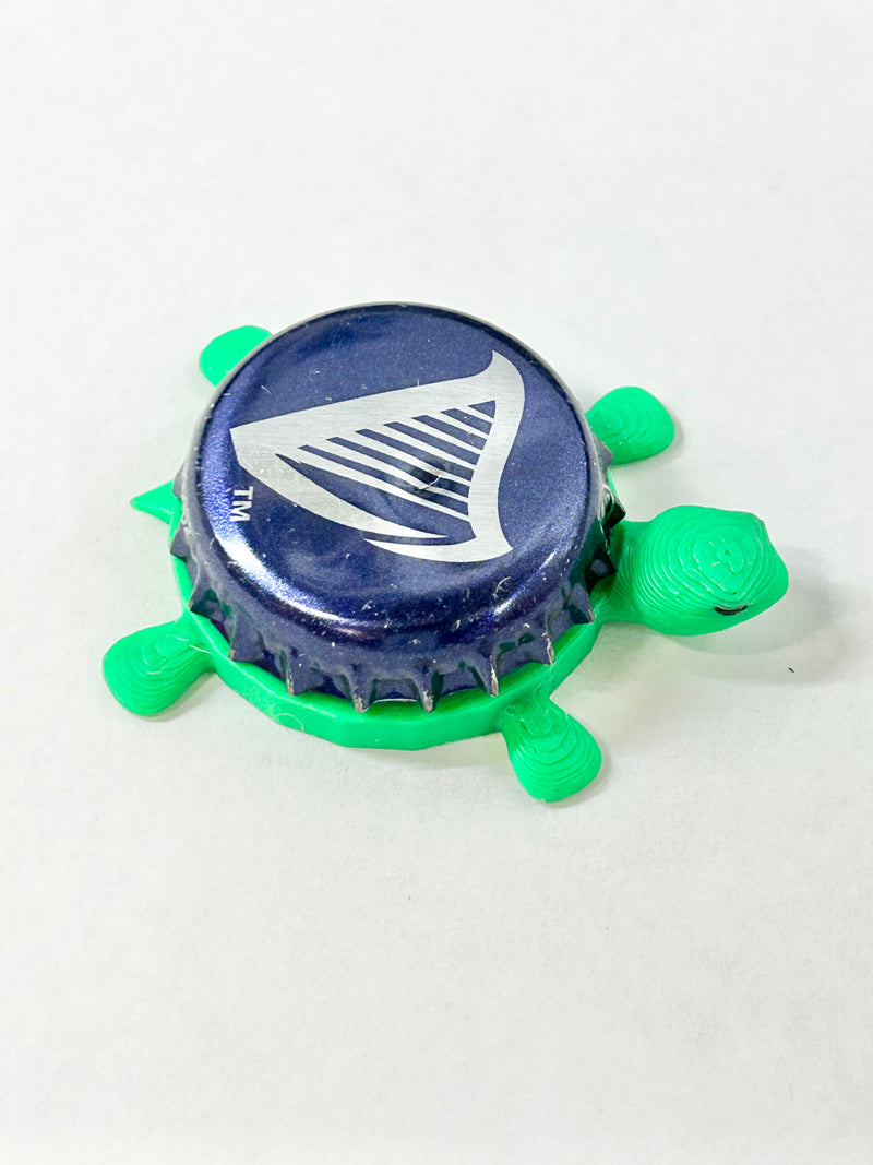 Harp Lager (Silver) - Bottle Cap Magnet Turtle Shell Shocked Art
