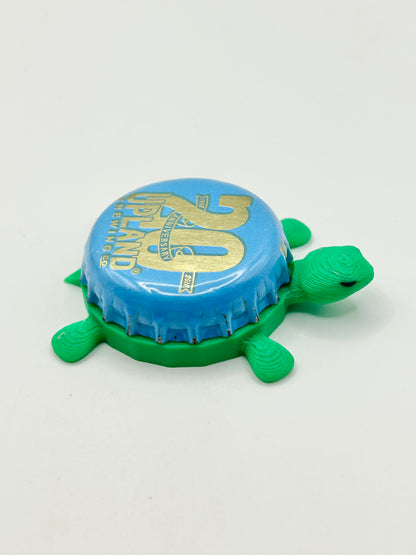 Upland Brewing 20th Anniversary - Bottle Cap Magnet Turtle Shell Shocked Art