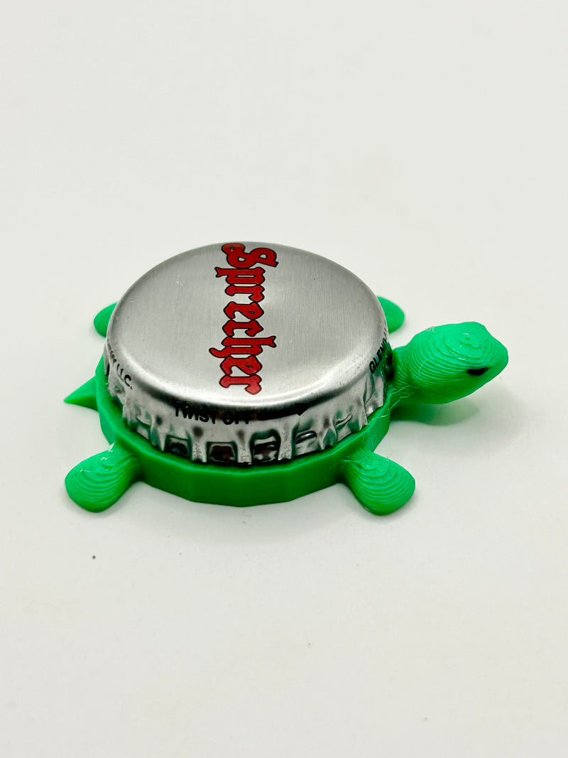 Sprecher - Bottle Cap Magnet Turtle Shell Shocked Art