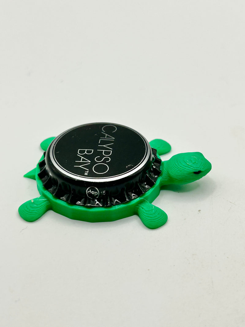 Calypso Bay - Bottle Cap Magnet Turtle Shell Shocked Art