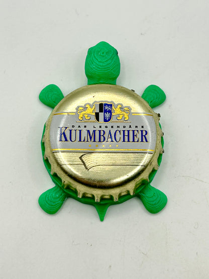 Kulmbacher (Gold) - Bottle Cap Magnet Turtle Shell Shocked Art