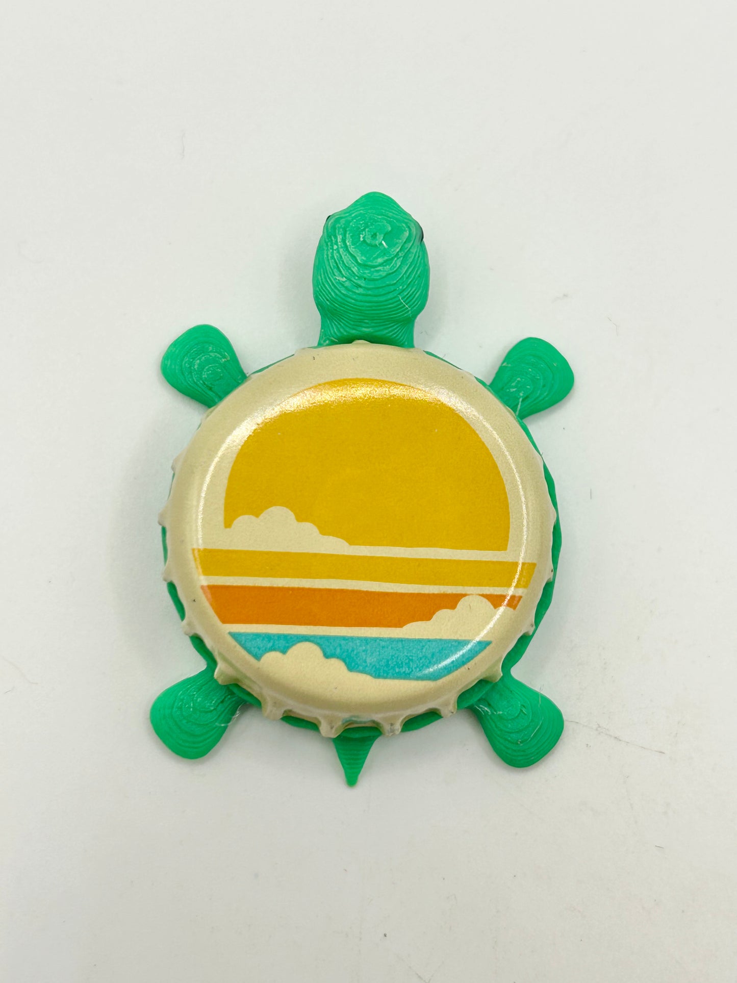 Lo-Cal Sun Wheat Ale (Bell's Beer) - Bottle Cap Magnet Turtle Shell Shocked Art
