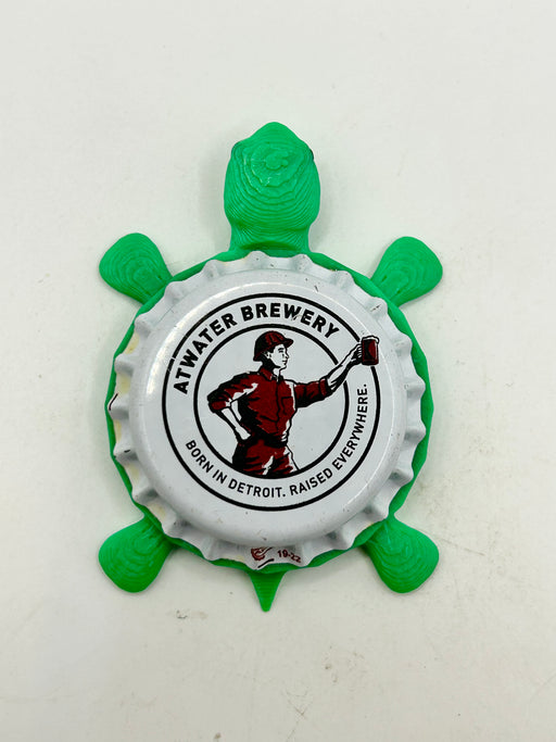 Atwater Brewery - Bottle Cap Magnet Turtle Shell Shocked Art