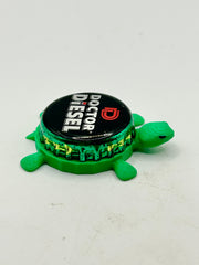 Dr. Diesel Beer (Black) - Bottle Cap Magnet Turtle Shell Shocked Art