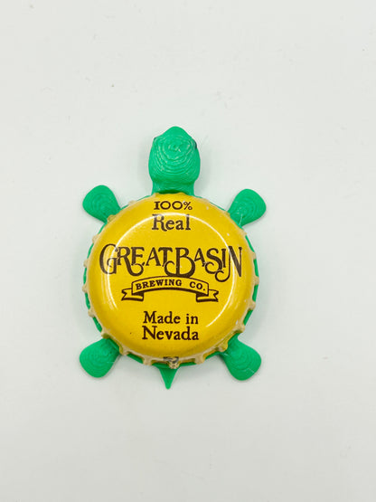 Great Basin Brewing - Bottle Cap Magnet Turtle Shell Shocked Art