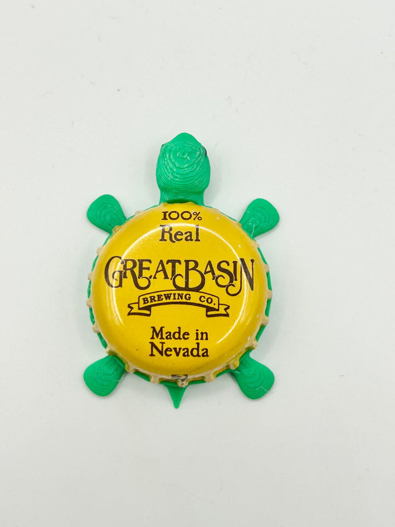 Great Basin Brewing - Bottle Cap Magnet Turtle Shell Shocked Art