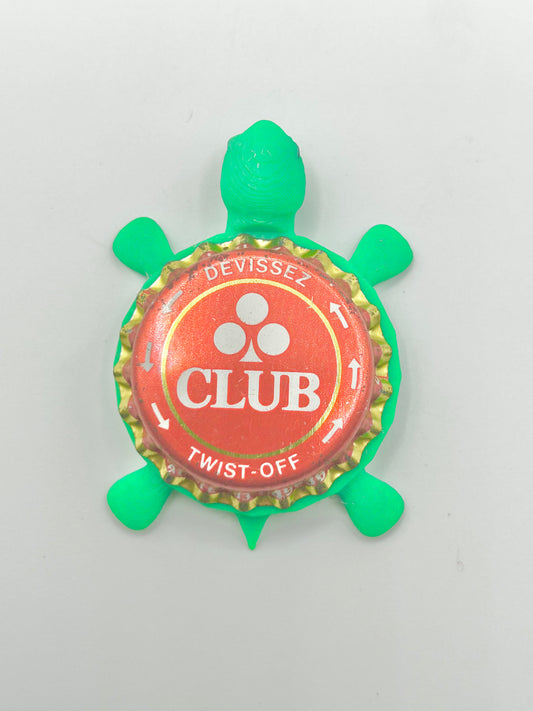 Club Soda - Bottle Cap Magnet Turtle