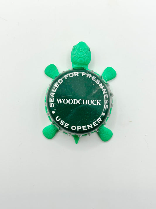 Woodchuck (Green) - Bottle Cap Magnet Turtle