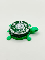 Heineken (All White) - Bottle Cap Magnet Turtle Shell Shocked Art
