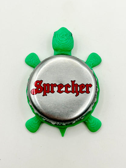 Sprecher - Bottle Cap Magnet Turtle Shell Shocked Art