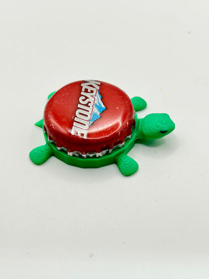 Keystone - Bottle Cap Magnet Turtle Shell Shocked Art