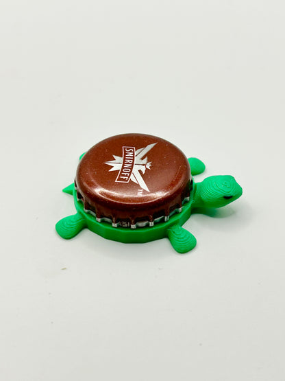 Smirnoff (Maroon) - Bottle Cap Magnet Turtle Shell Shocked Art