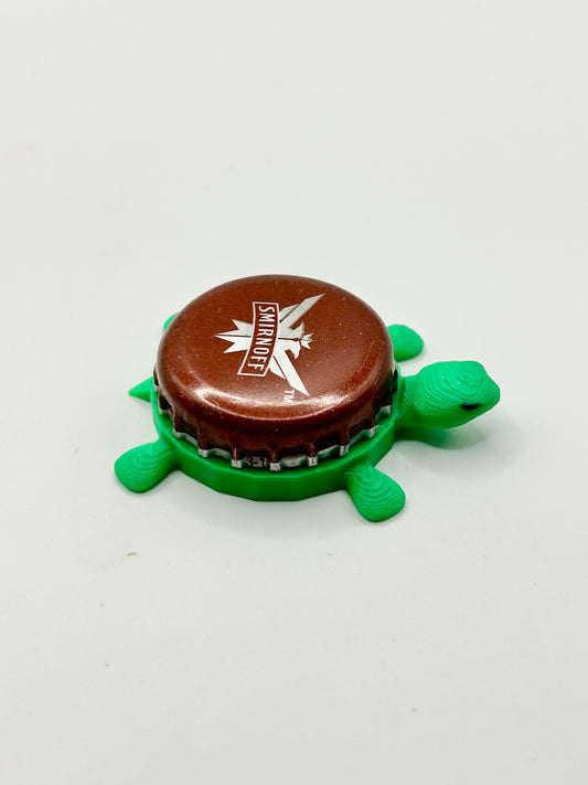 Smirnoff (Maroon) - Bottle Cap Magnet Turtle