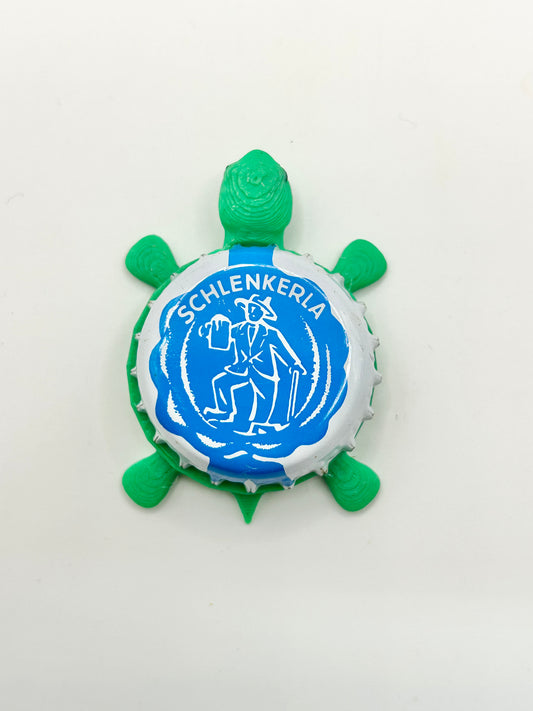 Schlenkerla Beer (Blue) - Bottle Cap Magnet Turtle