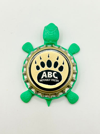 Appalachian Brewing (Notably Fresh) - Bottle Cap Magnet Turtle Shell Shocked Art