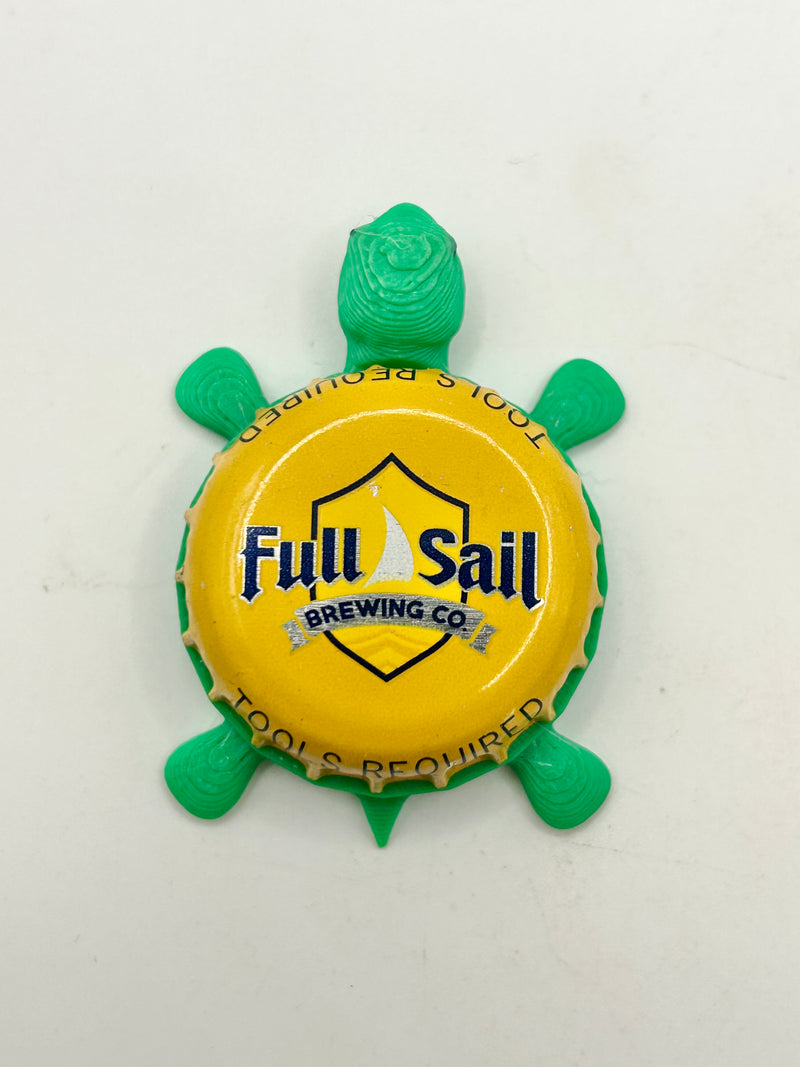 Full Sail Brewing Co (Yellow) - Bottle Cap Magnet Turtle Shell Shocked Art