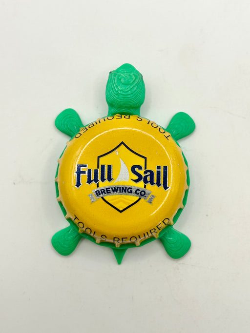 Full Sail Brewing Co (Yellow) - Bottle Cap Magnet Turtle Shell Shocked Art