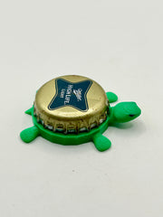 Miller High Life Light - Bottle Cap Magnet Turtle Shell Shocked Art