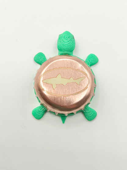 Dogfish - Bottle Cap Magnet Turtle Shell Shocked Art