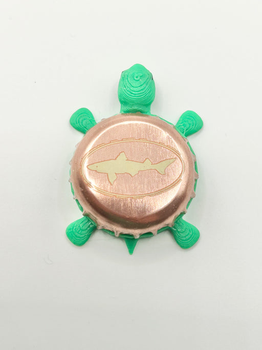 Dogfish - Bottle Cap Magnet Turtle Shell Shocked Art