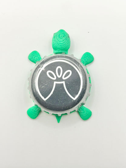Agua Water (Gray) - Bottle Cap Magnet Turtle Shell Shocked Art