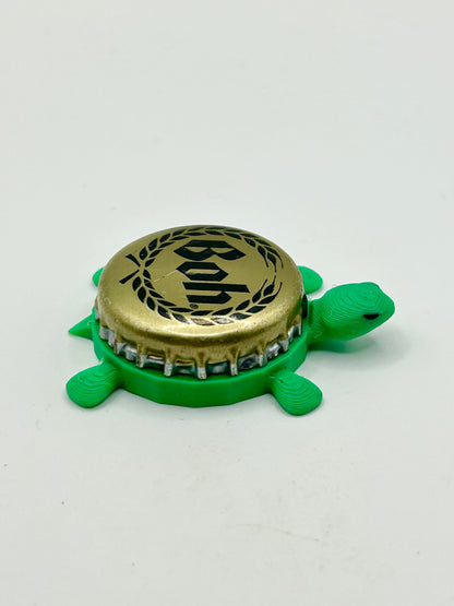 Boh (National Bohemian) - Bottle Cap Magnet Turtle Shell Shocked Art