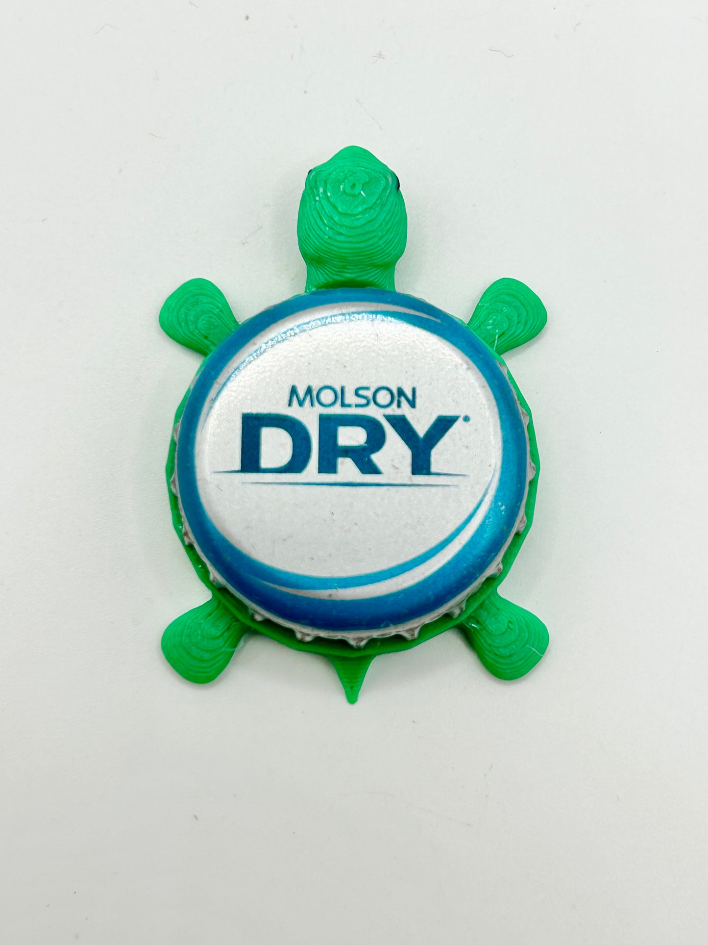 Molson Dry - Bottle Cap Magnet Turtle