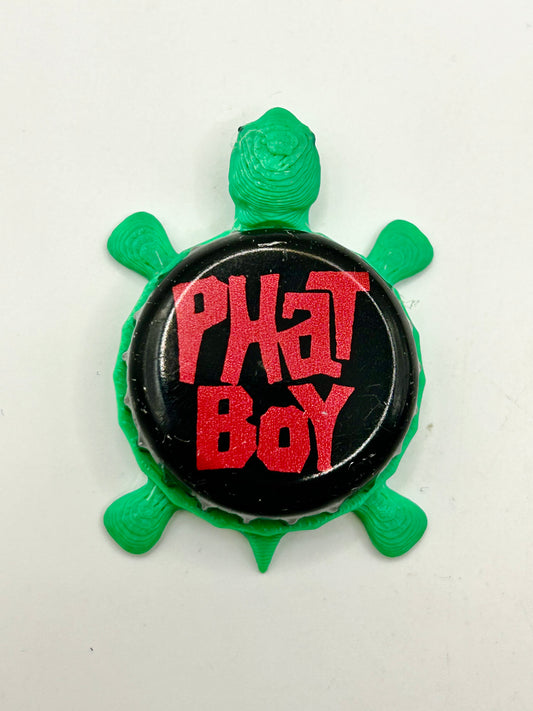 Phat Boy - Bottle Cap Magnet Turtle Shell Shocked Art