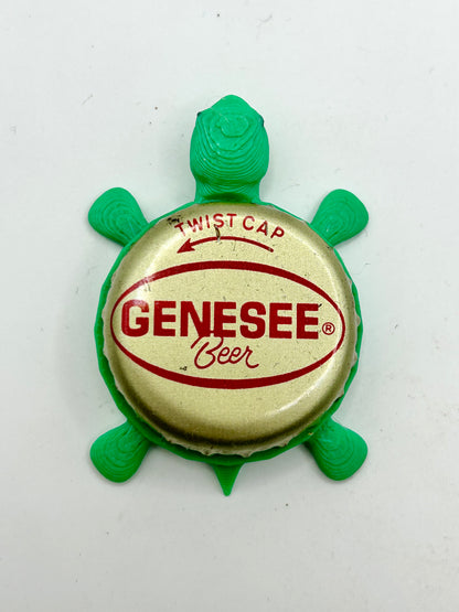 Genesee Beer (Red) - Bottle Cap Magnet Turtle Shell Shocked Art
