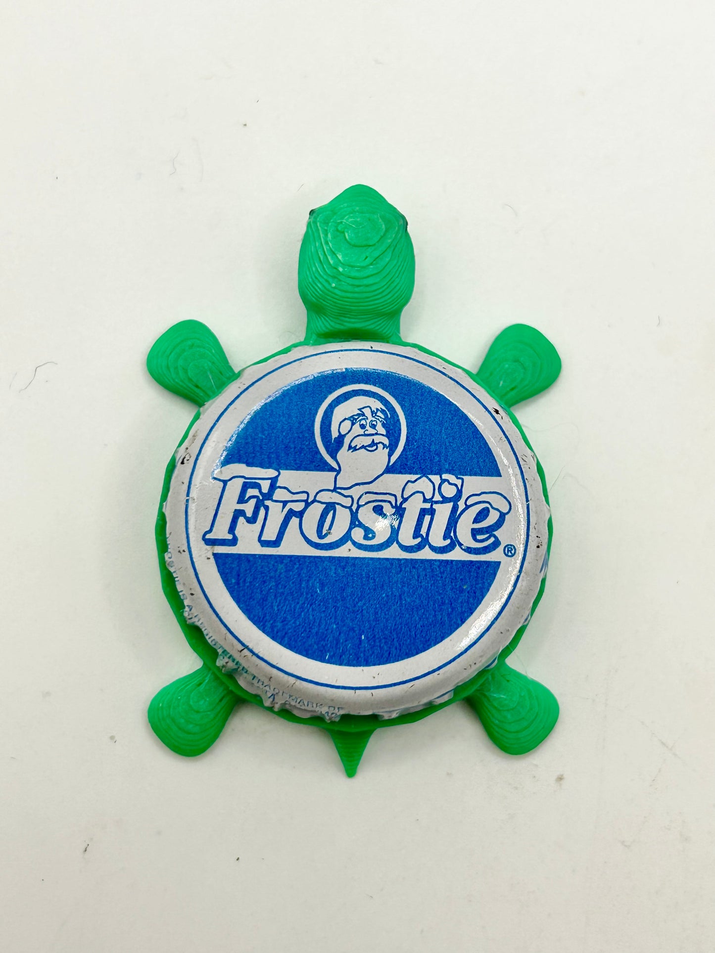 Frostie Soda (Blue) - Bottle Cap Magnet Turtle Shell Shocked Art