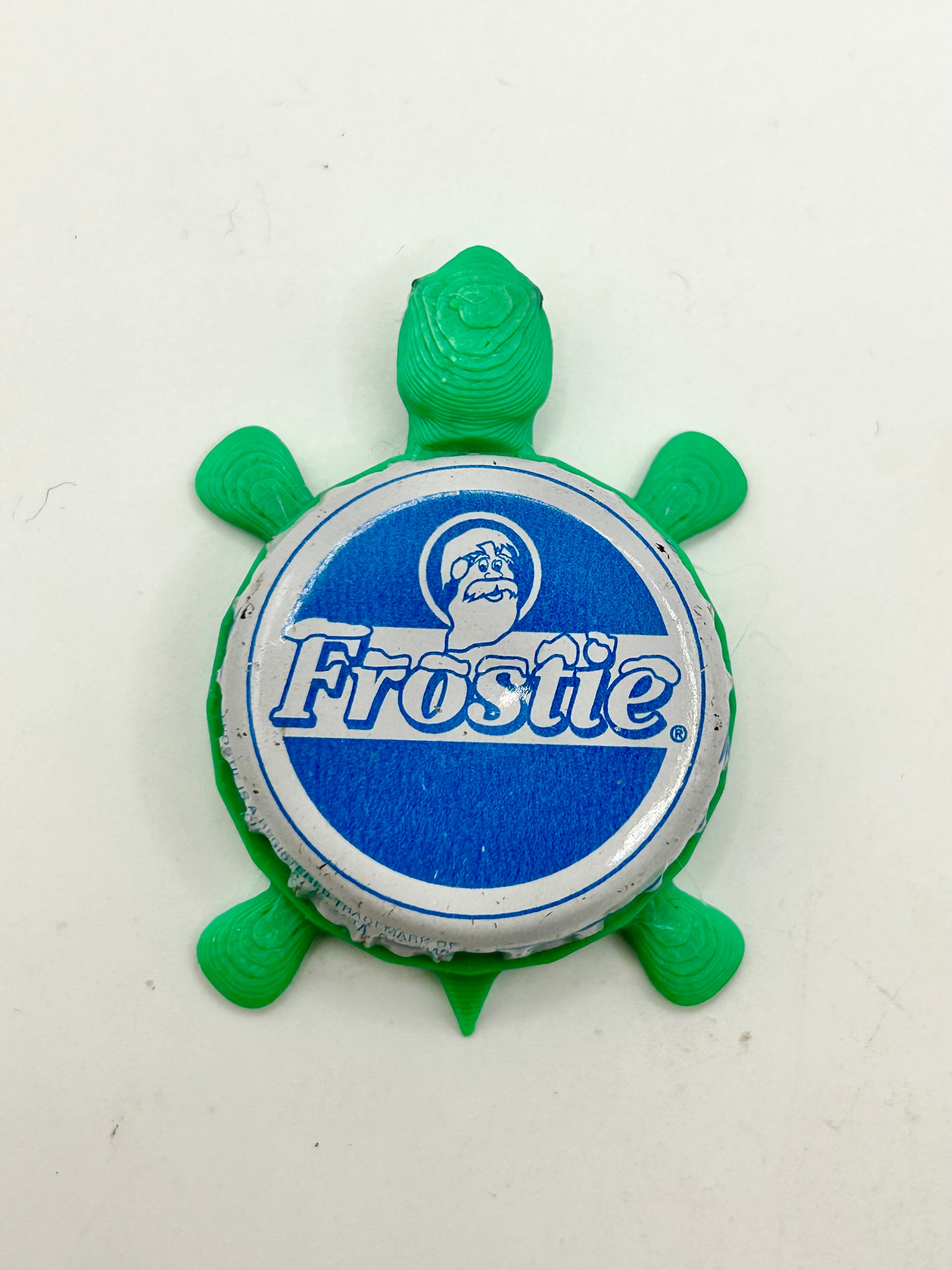 Frostie Soda (Blue) - Bottle Cap Magnet Turtle Shell Shocked Art