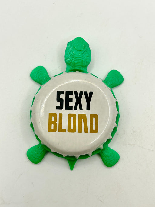 Sexy Blond - Martha Tripel Belgian Style - Bottle Cap Magnet Turtle Shell Shocked Art
