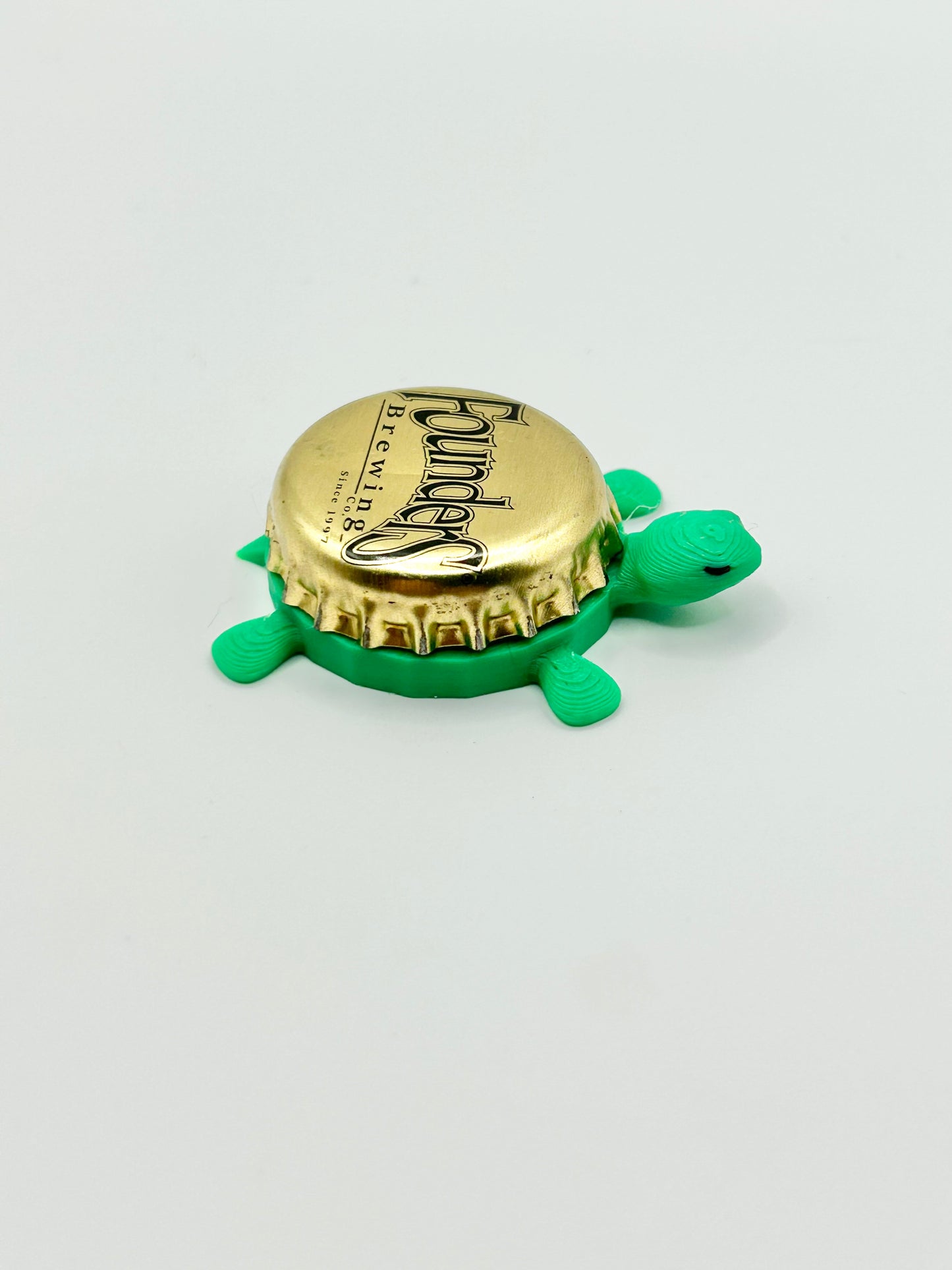 Founders Brewing (Vintage) - Bottle Cap Magnet Turtle