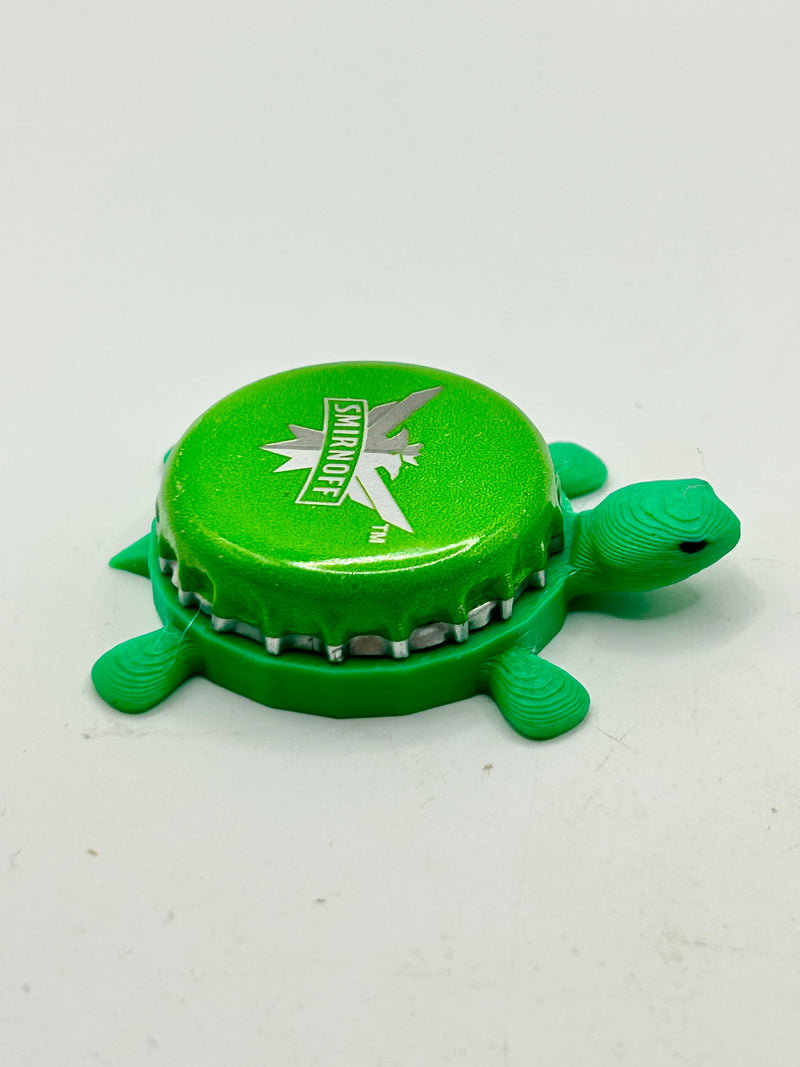 Smirnoff Eagle (Green - with Text) - Bottle Cap Magnet Turtle