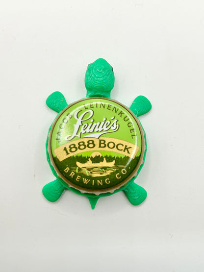 Leinenkugel's 1888 Bock - Bottle Cap Magnet Turtle Shell Shocked Art