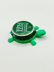 Heineken Duty Free - Bottle Cap Magnet Turtle Shell Shocked Art
