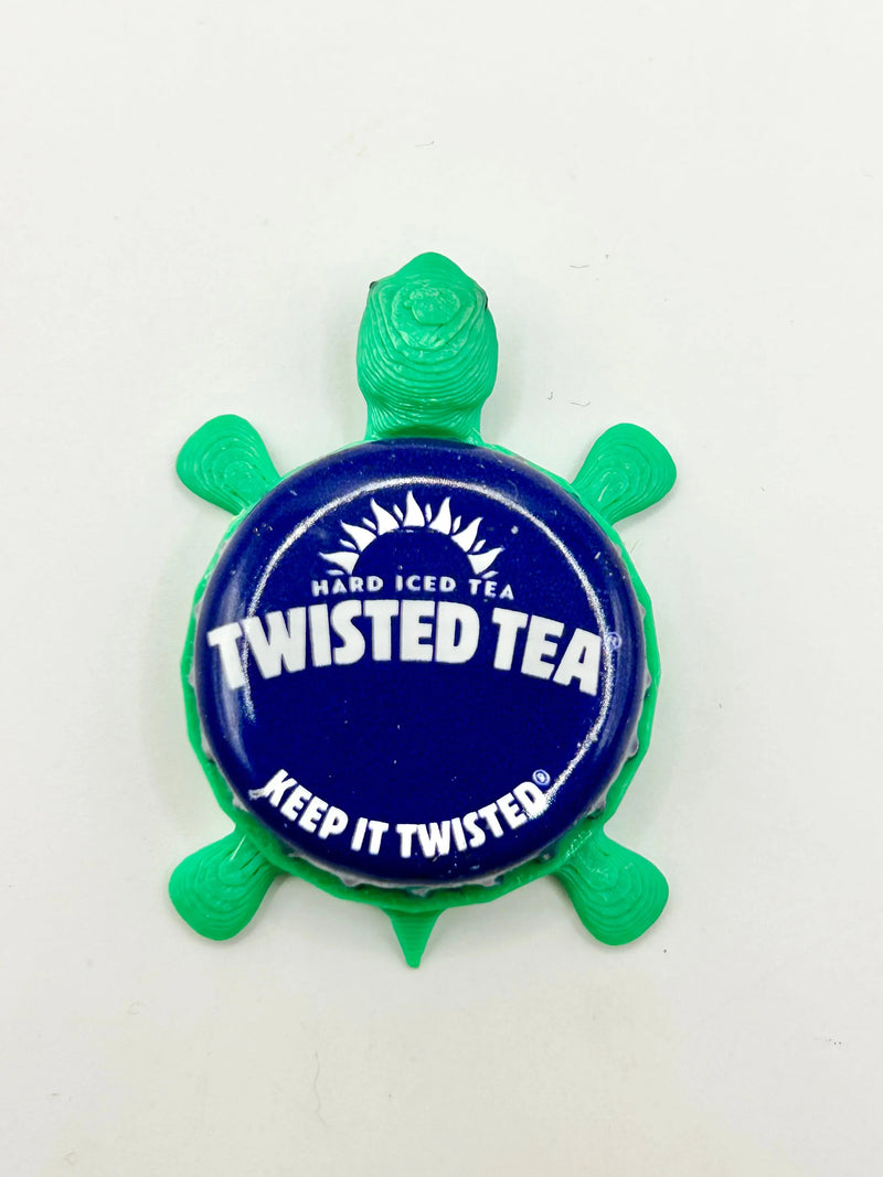 Twisted Tea (with Sun) - Bottle Cap Magnet Turtle Shell Shocked Art