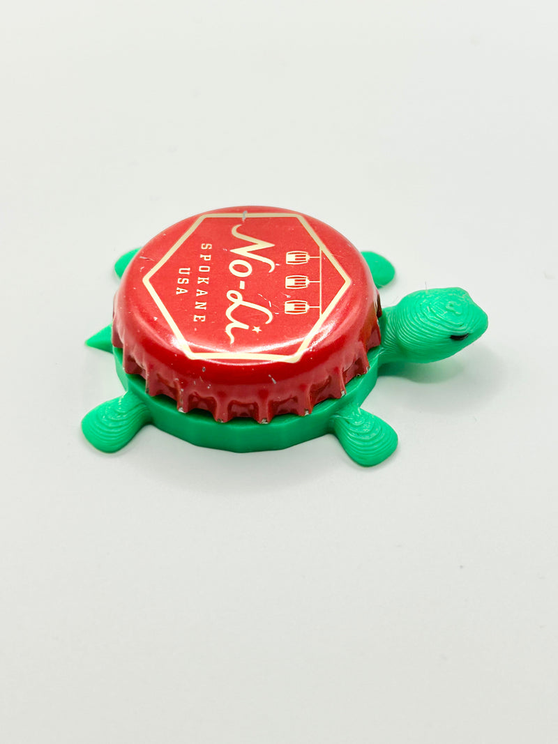 No-Li Brewhouse - Bottle Cap Magnet Turtle Shell Shocked Art