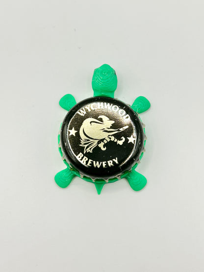 Wychwood Brewery (Black) - Bottle Cap Magnet Turtle Shell Shocked Art