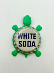 White Soda (Vintage) - Bottle Cap Magnet Turtle Shell Shocked Art