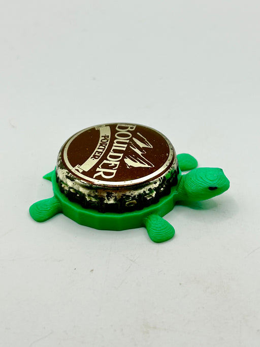 Boulder Beer (Vintage Brown, Porter) - Bottle Cap Magnet Turtle Shell Shocked Art