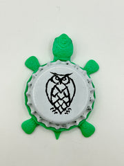 Night Shift Brewing - Bottle Cap Magnet Turtle Shell Shocked Art