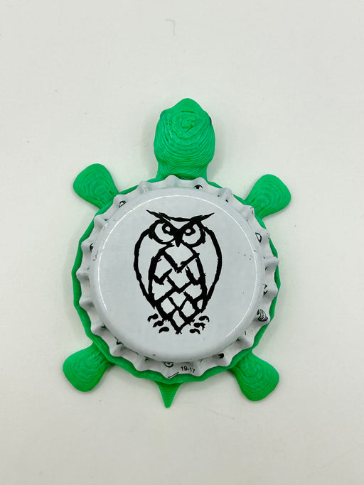 Night Shift Brewing - Bottle Cap Magnet Turtle Shell Shocked Art