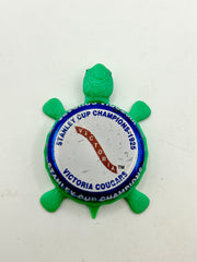 Victoria Cougars Stanley Cup Champions (1918) - Bottle Cap Magnet Turtle Shell Shocked Art