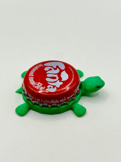 Fanta Red - Bottle Cap Magnet Turtle Shell Shocked Art