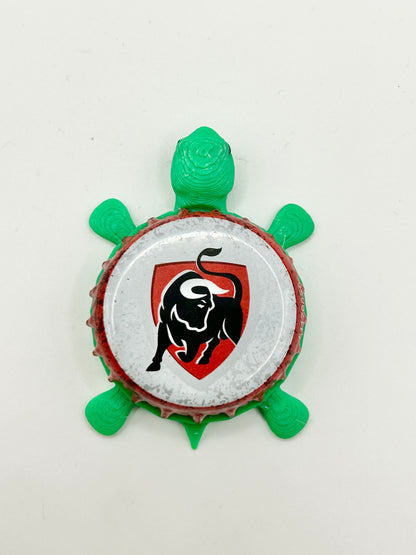 Jupiler Beer - Bottle Cap Magnet Turtle Shell Shocked Art
