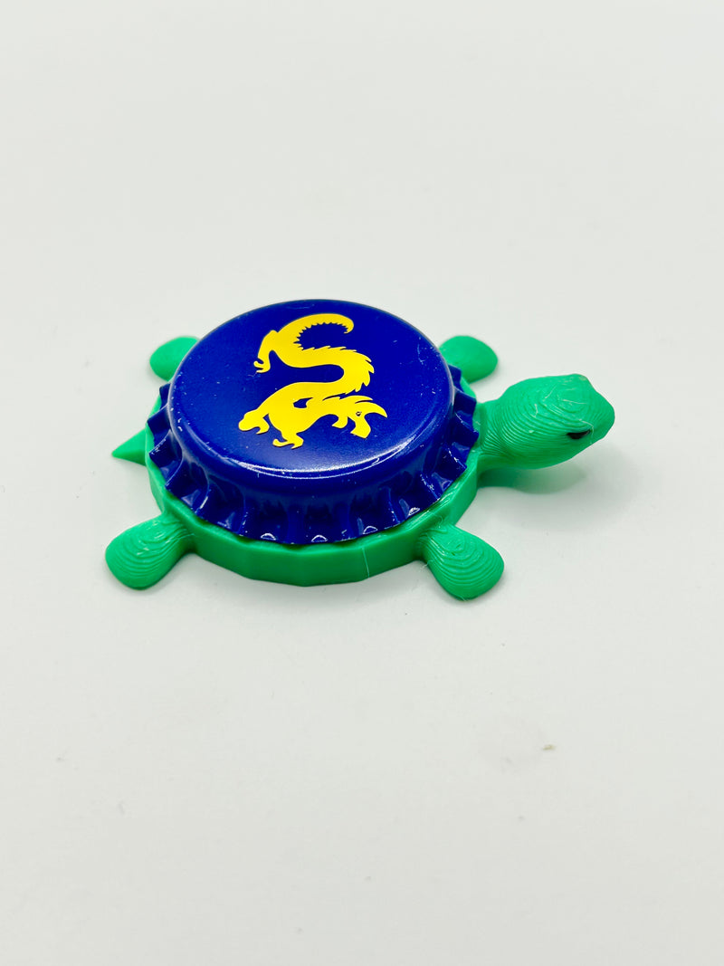 Drexel Dragon - Bottle Cap Magnet Turtle Shell Shocked Art
