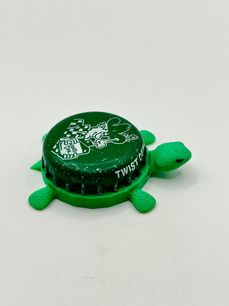 Mountain Dew (Vintage Moonshiner) - Bottle Cap Magnet Turtle Shell Shocked Art