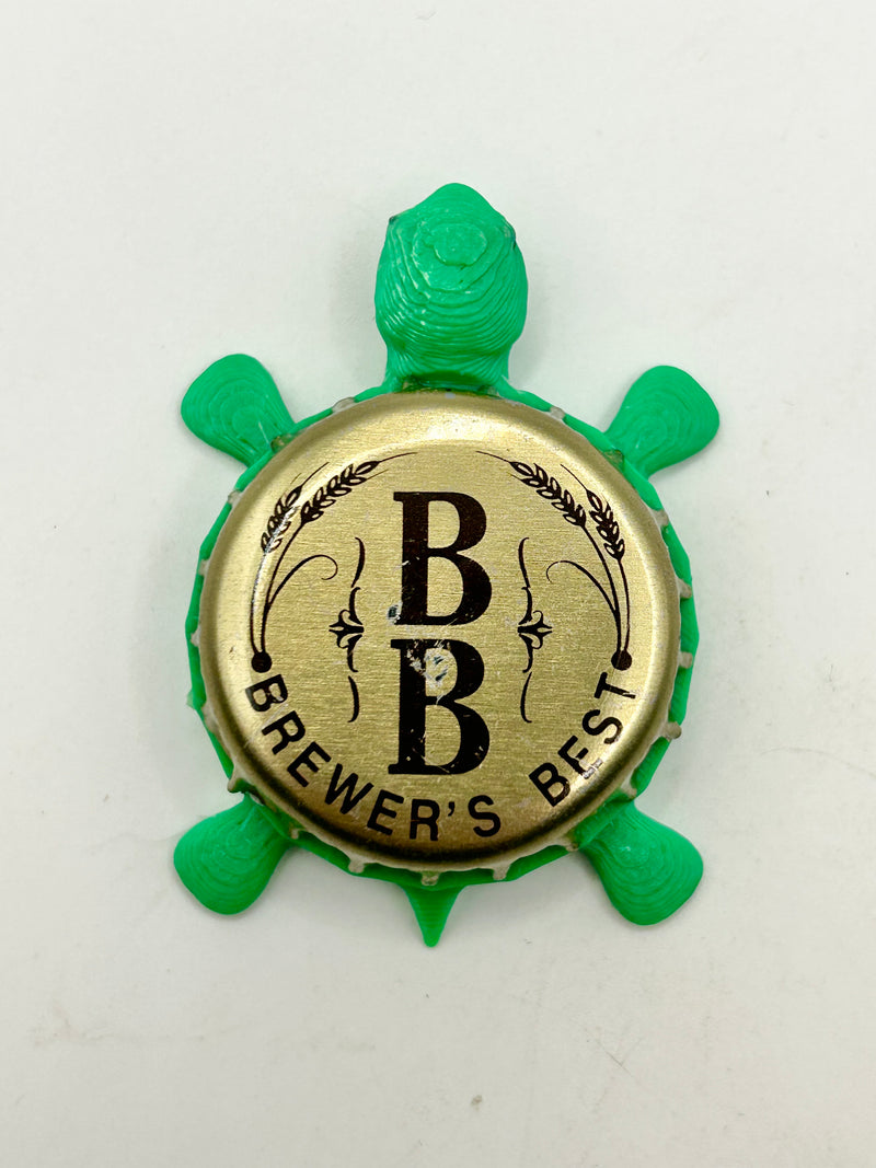 Brewer’s Best - Bottle Cap Magnet Turtle Shell Shocked Art